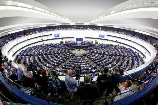 Picture from inside the European Parliament 