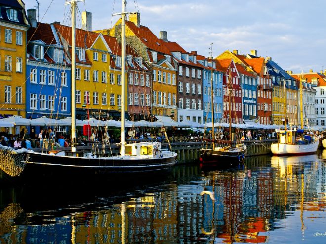 Old houses on harbor Nyhavn in Copenhagen